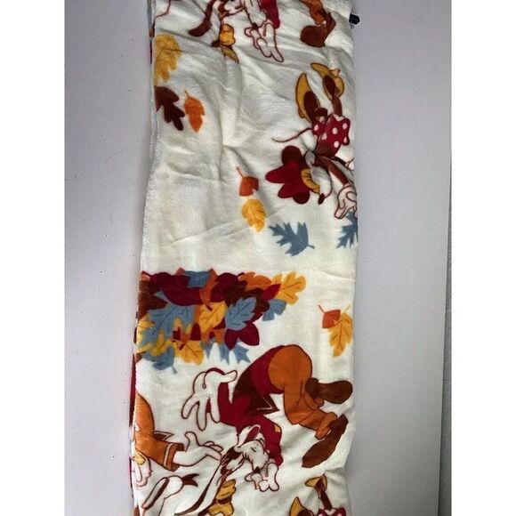Disney Mickey Minnie Mouse Goofy Donald Throw Blanket 50"x70" Autumn Fall NEW - Picture 8 of 12